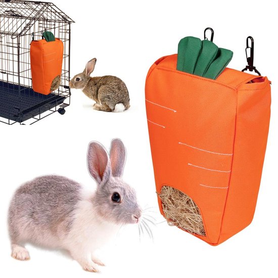Hooizak - konijnen knaagdieren - Voederzak - Hooiruif - Wortel – Waterafstotend - Geschikt voor alle Hokken