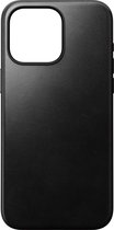 Nomad Modern Leather Case - Hoesje voor iPhone 15 Pro Max - Horween leder - Geschikt voor MagSafe en draadloos opladen - Zwart