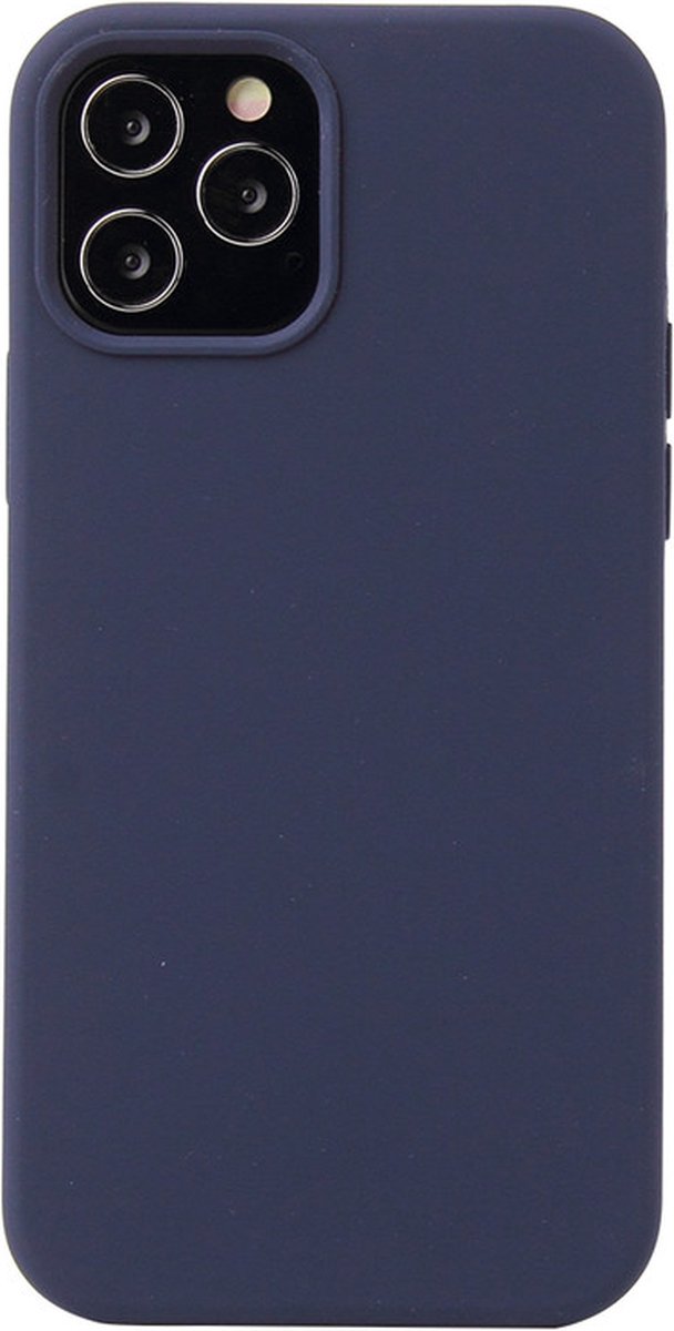 iPhone 15 PRO Hoesje - Liquid Case Siliconen Cover - Shockproof - Navy Blauw - Provium