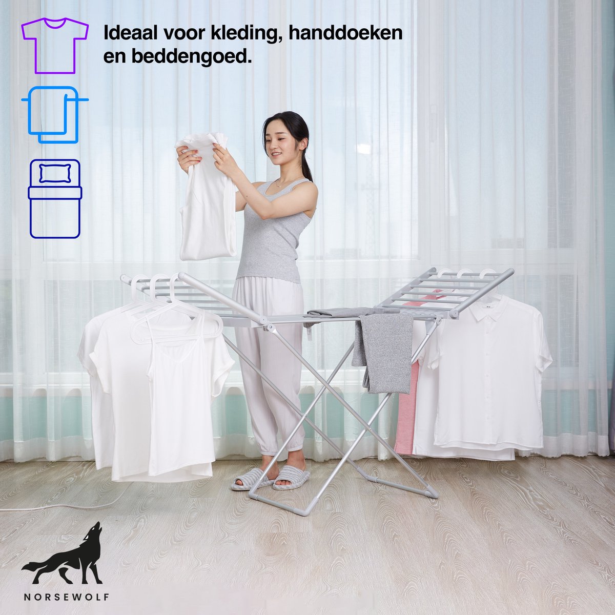LENDISIY Elektrisch droogrek, plafondmontage, oplopend wasrek, plafond met afstandsbediening ledverlichting, kledingstang, 130-215 cm, instelbaar, 20 m afstandsbediening, grijs