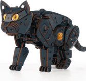 Eco Wood Art 3D Houten Puzzel Mechanische Wilde Zwarte Kat/ Wild Black Cat, 2598, 47,6x11x18,9cm