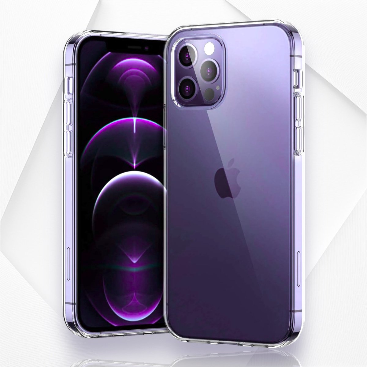 iPhone 12 Pro Max Ultieme Silicone Case - iPhone 12 Pro Max Transparante Bescherming Bumper Hoesje - Premium Zachte Silicon Hoesje voor iPhone 12 Pro