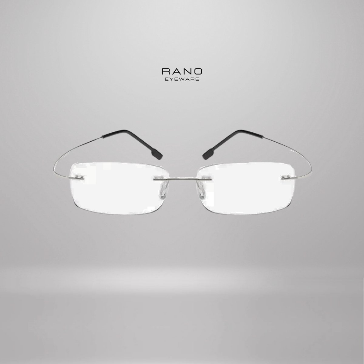 Lichtgewicht titanium leesbril met uniforme pasvorm - Sterkte +2.00 - Zilver - Lichtgewicht - Randloos / Rimless - Leesbril heren 2.00 - Leesbril dames 2.00
