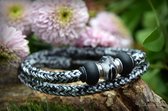 Urn-Crematie-as heren armband- Sieraad wordt voor u op maat gemaakt!- 6mm Sail Rope heren armband met crematie-as verwerkt in bedel van glas- Handgemaakte gezandstraalde kralen-Herinneringsarmband-Assieraad-Heren sieraad-Crematie-as in glas