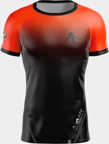 T-shirt Arawaza | dry-fit | zwart-oranje (Maat: XXL)