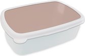 Broodtrommel Wit - Lunchbox - Brooddoos - Roze - Palet - Oud - Effen - Oudroze - 18x12x6 cm - Volwassenen