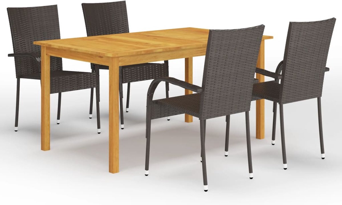 Tuinset van Acacia hout in bruin - The Living Store.