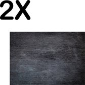 BWK Textiele Placemat - Krijt Uitgeveegd op Schoolbord - Set van 2 Placemats - 40x30 cm - Polyester Stof - Afneembaar