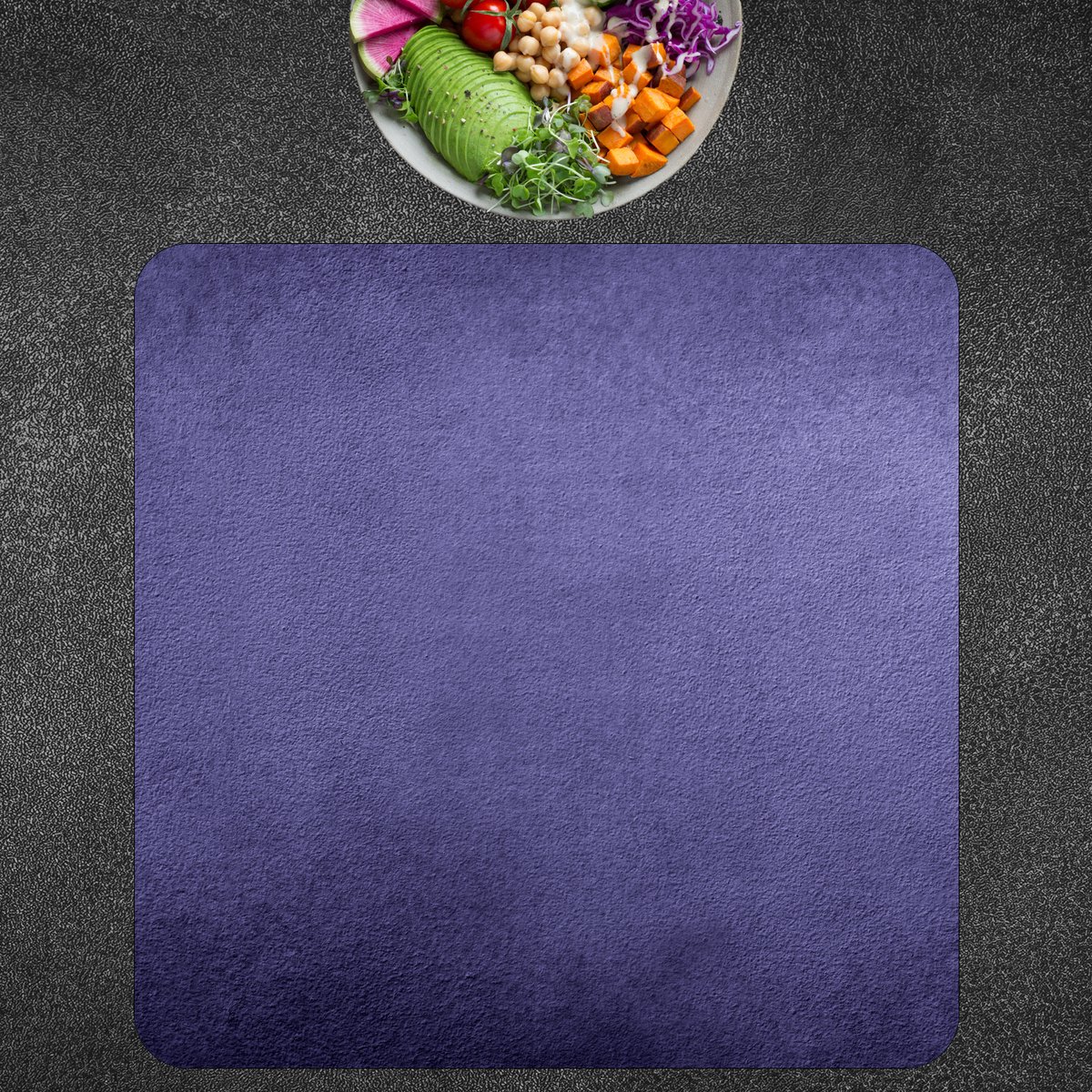 Luxe Placemat - Paarse Vegen Achtergrond - Set van 1 Placemats - 50x50 cm - 2 mm dik Vinyl - Anti Slip - Afneembaar — cadeau in Cadeau-ideeën - foto 5