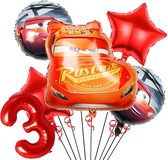 Cars ballon set - 59x53cm - Folie Ballon - Auto - Race - Racing - Themafeest - 3 jaar - Verjaardag - Ballonnen - Versiering - Helium ballon