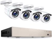 Graytified - Cctv Camerasysteem - Camera Beveiliging Draadloos Wifi - Wifi Beveiligingscamera Set Buiten - Wit