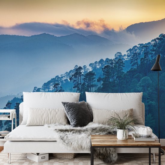 Fotobehang Bos Bergen - Vliesbehang - 460 x 300 cm
