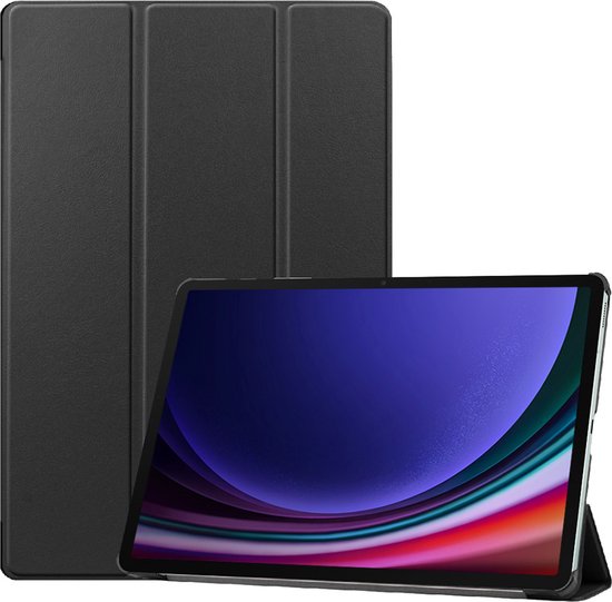 Just in case Smart Tri-Fold Samsung Galaxy Tab S9/S9 FE/S10 FE/S10 Lite Book Case Zwart