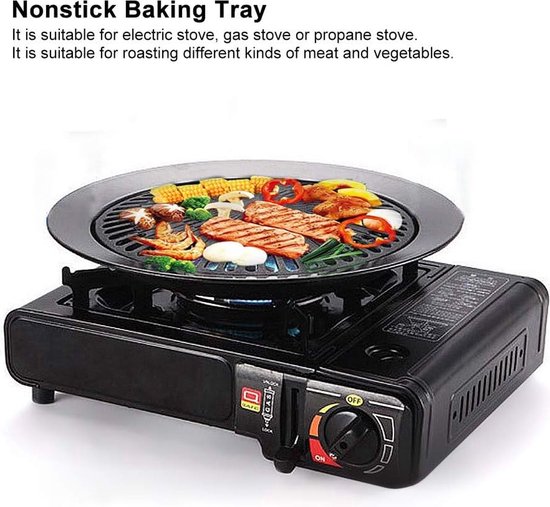 SMH LINE® Draagbaar Camping kooktoestel - Incl. Grillplaat en 4x Gasflessen van SMH LINE® — afbeelding 4