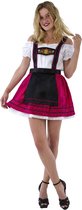 Dirndl Jurk - Dames - Oktoberfest - Tiroler - Cherry roze-zwart - Maat 38