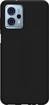 Siliconen Back Cover hoesje geschikt voor Motorola Moto G53 | TPU Case Backcover Beschermhoes | Softcase Achterkant | Zwart