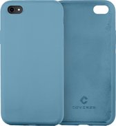 Coverzs Luxe Liquid Silicone case geschikt voor Apple iPhone SE 2022 / SE 2020 hoesje - Blauw - Geschikt voor iPhone SE2020 & SE2022 case - Licht blauwe hoes - Beschermhoesje - Backcover hoesje - Lichtblauw