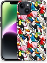 Telefoon Hoesje Geschikt voor iPhone 15 Leuk TPU Backcase met Zwarte rand Birds