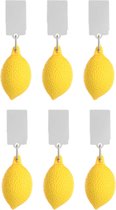 Esschert Design Nappe poids citrons - 12x - jaune - plastique - pour nappes et toiles cirées
