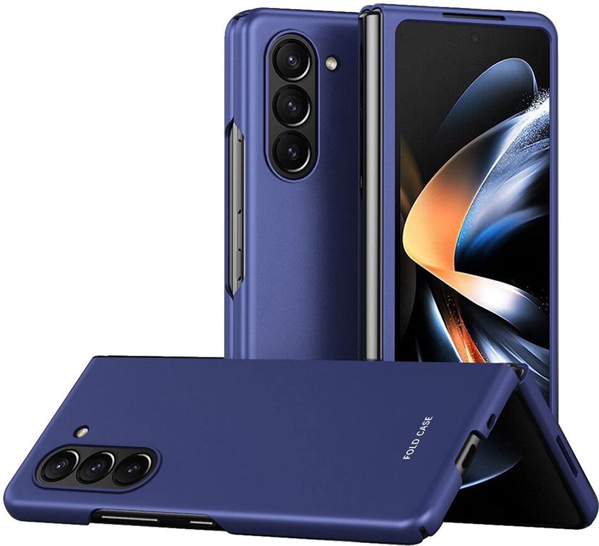Geschikt voor Samsung Galaxy Z Fold 5 Hard Back Cover Hoesje - Blauw