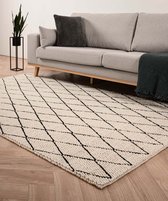 Tapis de laine tissé main Sau - beige 200x290 cm