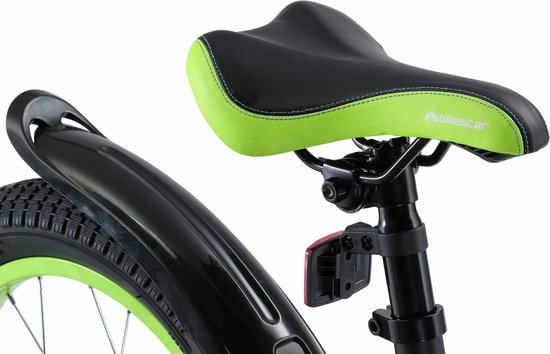 Bikestar 16 inch Urban Jungle kinderfiets, zwart / groen van Bikestar — afbeelding 4
