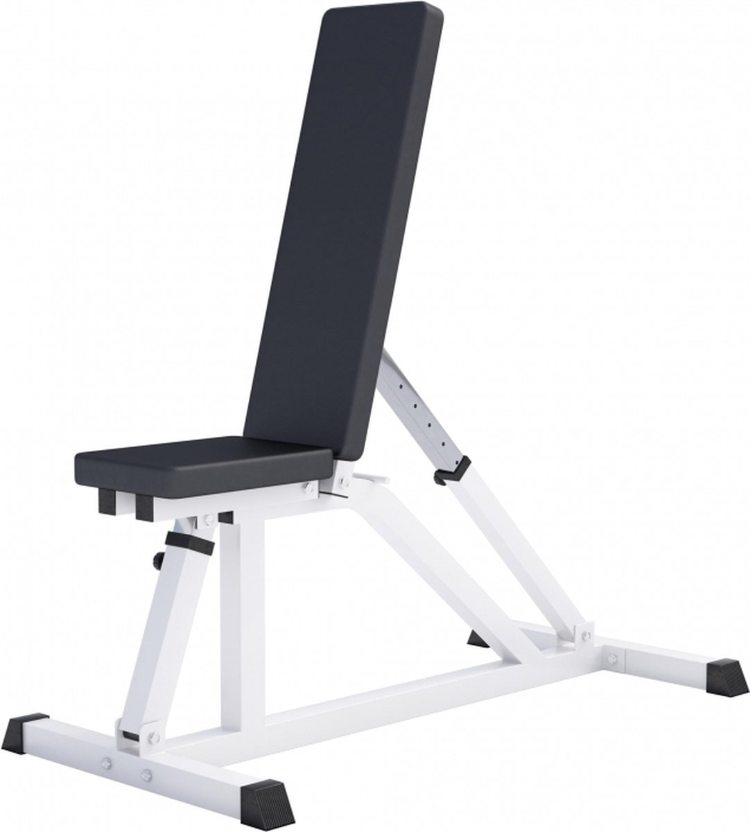 Gorilla Sports Fitnessbank Wit - Multifunctioneel - Verstelbaar - Halterbank