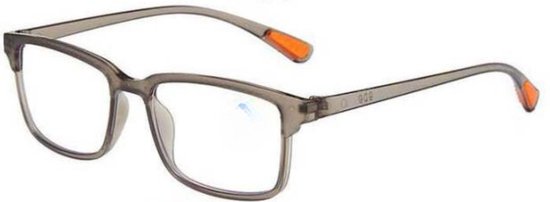 XYZ Eyewear Leesbril Grijs +1.00 - Dames - Heren - Leesbrillen - Trendy - Lees bril - Leesbril met sterkte - Voordeel - Met sterkte +1.00