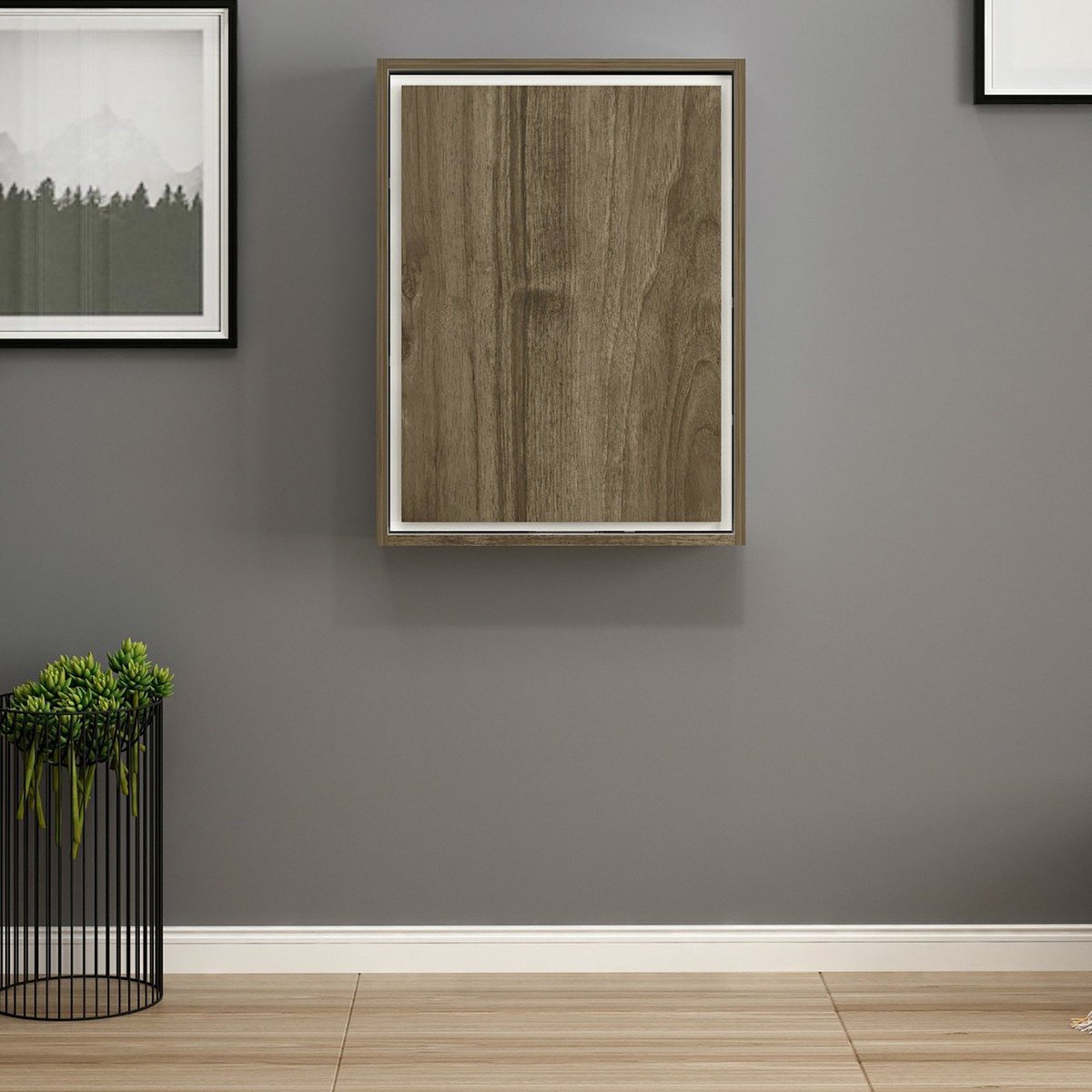 Hanah Home Table Basse Travertine Élégante 80x50x40 Cm – Montage Mural Optionnel, Mélaminé 18 Mm, Rangement & Étagères, Style Moderne Pour Salon