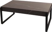 Table basse MCW-L53, table de salon, table d'appoint, table de canapé, métal 43x110x64cm ~ aspect marbre gris