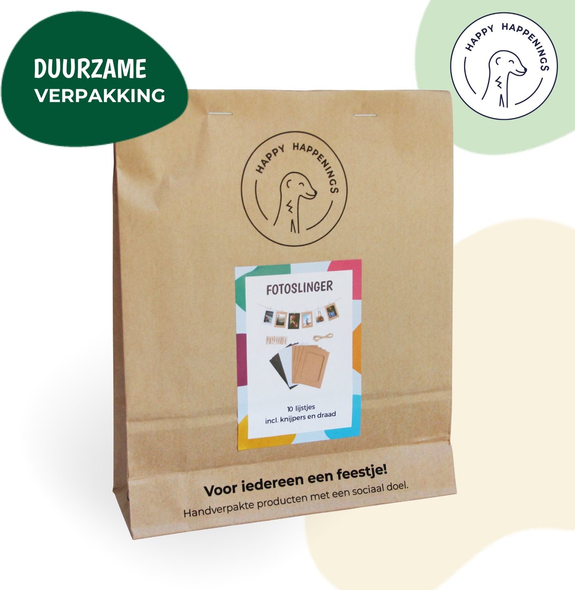 Mbsomnus 40 stuks fotoslingers, 10 x 15 cm, fotohanger, wit, fotolijst, karton, 15,2 cm, levering met 40 stuks mini-houten pennen, 4 stuks jute touw voor doe-het-zelf, wanddecoratie, feest, verjaardag