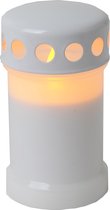 Star Trading LED-graflamp | Grafkaarsen LED met batterij | Grafkaars LED | Graflicht met gele LED| Grafkaarsen wit | LED Grafkaarsen Buiten | graflamp graflicht | LED-kaarsen wit | witte kaarsen | buiten kaars
