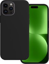 Hoes Geschikt voor iPhone 15 Pro Hoesje Siliconen Back Cover Case - Hoesje Geschikt voor iPhone 15 Pro Hoes Cover Hoesje - Zwart