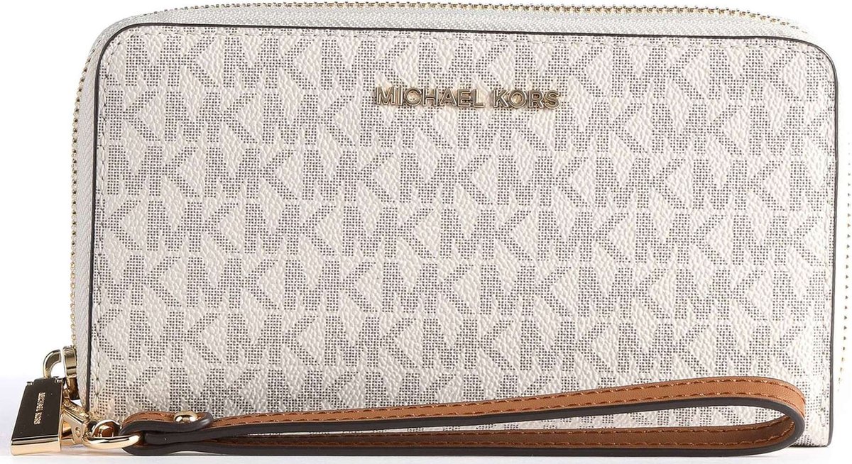 michael michael kors signature jet set item large flat multi function phone case