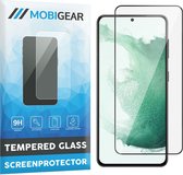 Mobigear Screenprotector geschikt voor Samsung Galaxy S22 Glazen | Mobigear Premium Screenprotector - Case Friendly - Zwart