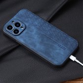 AZNS Hoesje Geschikt voor iPhone 15 Pro Max met Kunstleer Coating Zwart