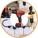 Cordless Drill with 1 x 21 V Batteries TEENO, Mini Cordless Screwdriver with Impact Drill Function, 18 1 Cordless Drill with Torque Levels and Function Level, 1 Hour Quick Charge, 21