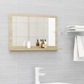 The Living Store Wandspiegel - Sonoma Eiken - 60 x 10.5 x 37 cm - Duurzaam en Stijlvol