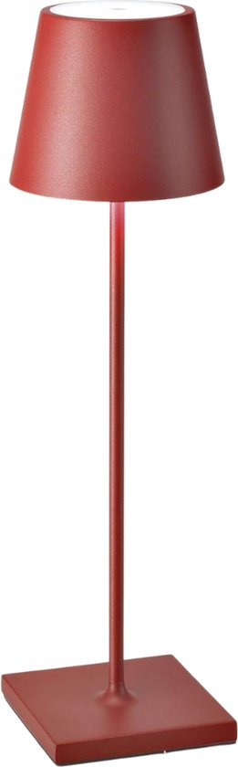Lampe de table EZmarkt - Rechargeable - Lampe de bureau - Aluminium - IP54 - Rouge