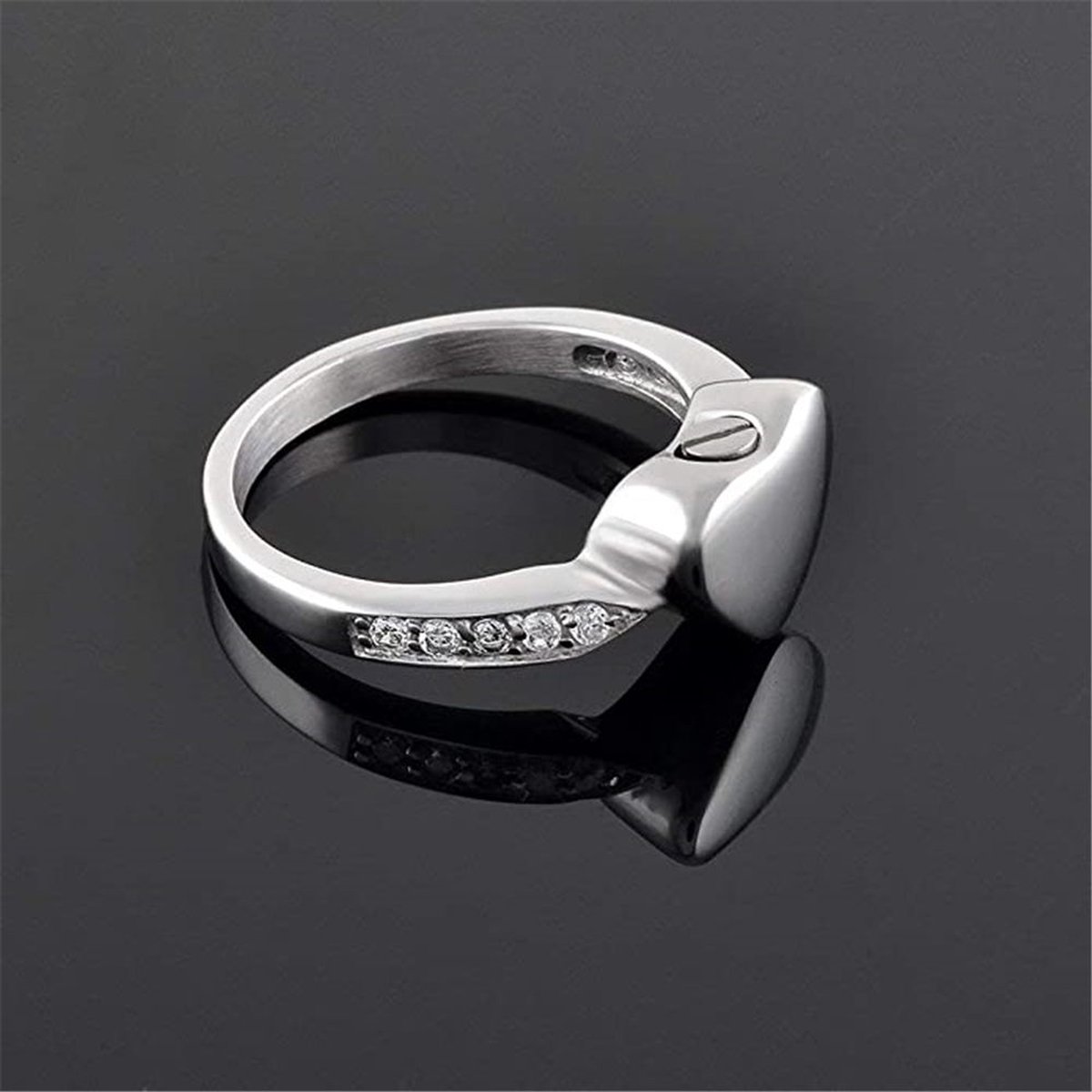 Donley - As ring - urn ring - crematie ring - gedenkring - urn - hart - dieren - ring voor as - memorial ring - ring overledene - ring voor gecremeerd as - Rouwsieraden - As hangers - As-hangers - Asring - persoonlijk gedenksieraden - 6 - DONLEY