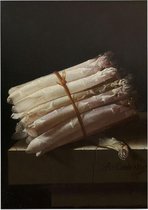 Stilleven met asperges, Adriaen Coorte - Foto op Forex - 60 x 80 cm