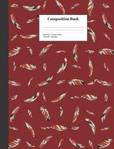 Composition Book Wide-Ruled Floating Feathers