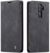 CaseMe - Xiaomi Redmi Note 8 Pro hoesje - Wallet Book Case - Magneetsluiting - Zwart