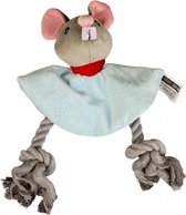 Duvo+ Pluche muis met touw 18cm