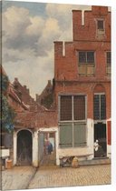 Het straatje, Johannes Vermeer - Foto op Plexiglas - 40 x 60 cm