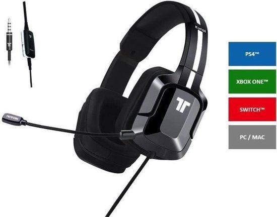 Gaming Headset met Microfoon Kunai Tritton ST24 Zwart/wit | bol.com