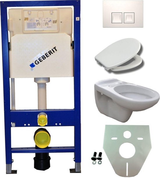 Geberit Up 100 + Neptunus Wc + Ultimo Zitting + Delta 50 - Wit