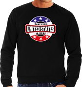 Have fear United States is here / Amerika supporter sweater zwart voor heren 2XL