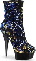 Pleaser Plateau Laarzen -36 Shoes- DELIGHT-1004 US 6 Blauw/Zwart