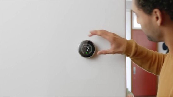 Lounge invoer Carry Google Nest Learning Thermostat - Slimme thermostaat - Bedraad - RVS |  bol.com
